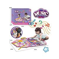 Музичний килимок YYD-03 2 в 1, піаніно, барабани, музика, музичні інструменти, запис та відтворення, в коробці