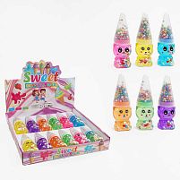 Лизун C 68868 ЦІНА ЗА 12 ШТУК В БЛОЦІ, глітер, пінопластові кульки, в коробці