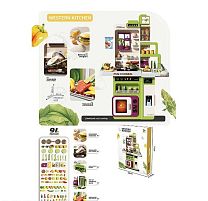 Кухня 938 A 91 елемент, звук смаження та варіння, помповий механізм подачі води, парогенерація, посуд, їжа, аксесуари, мікрохвильова піч, підсвічу