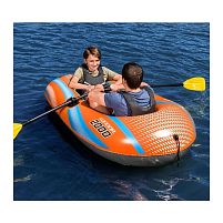 Човен надувний BestWay 61142 «Hydro Force Kondor 2000 Raft Set» (31*97*185 см, гребний, двомісний, двокамерний, весла ↔124 см, надувне дно, до 95 кг)
