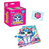 Гра розвиваюча пазли із сюрпризом "Котик-єдиноріжка" VT8030-07 "Vladi Toys", 180 елементів, сквіш-сюрприз, в коробці