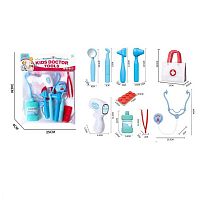 Набір лікаря A 80-1 термометр, стетоскоп, дзеркальце для огляду, пінцет, медична сумочка, в пакеті
