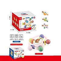 Брязкальце-спіннер 8235 E 3 брязкальця, гумові прорізувачі, присоски, в коробці