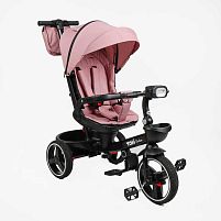 Велосипед дитячий триколісний Toti 5430-7 (колеса: переднє Ø10"/задні: Ø8"/PU, рама: сталь/складна, батьківська ручка, навіс, музична фара, до 25 кг)