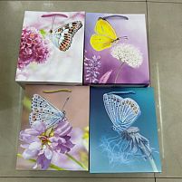 Пакет подарунковий паперовий L "Butterfly" 31.5*40*12см Stenson R91442-L