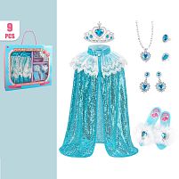 Набір прикрас SP-P 04 A туфельки, корона, сережки, намисто, каблучка, накидка, в коробці