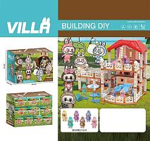 Будиночок 111-482 K герой, підсвічування, 3 режими, 2 фігурки, песик, ліжко, столик, стільчики, меблі, в коробці