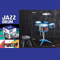 Барабанна установка ZG 3006-C розмір: 53х33х65 см, барабанні палички, стільчик, в коробці