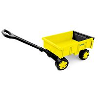 Візок для іграшок "WADER" жовтий 10963 "Tigres", розмір 95х31х25 см, витримує вагу до 60 кг, ручка від'єднується, задня стінка відкидається