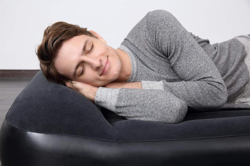 Надувний матрац BestWay 67464 «Aerolax Airbed» (25*152*203 см, 30 см з підголівником, двомісний, вбудований електронасос 220V, до 273 кг) фото 9