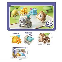 Набір машин LZ 004-4 4 шт., інерція, свисток, в коробці