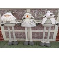 Фігура новорічна "Santa&Co" 49-97см (ноги-телескоп) Stenson M17288