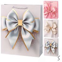 Пакет подарунковий паперовий M "Bow" 26*32*10см Stenson R34645-M
