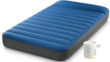 Надувний матрац Intex 64011 «Camping Mattress» (22*99*191 см, 27 см з підголовником, одномісний, зовнішній USB-електронасос, до 136 кг)