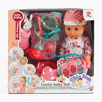 Пупс 9590 п’є з пляшечки, закриває очі, аксесуари, музичний чіп, висота 34 см, в коробці