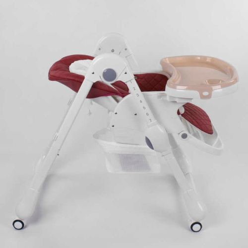 Стільчик для годування немовлят Toti W-22019 (м'який PU, м'який вкладиш, 4 колеса, знімний столик, в коробці) фото 4