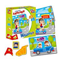 Гра з липучками "Машинки" - VT1302-21 / укр / "Vladi Toys"