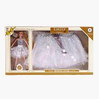 Лялька QJ 069 A висота 30 см, спідничка для дівчинки у наборі, в коробці