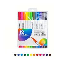 Маркер-ручка двостороння "Rainbow" 12кол Stenson WW01701ST