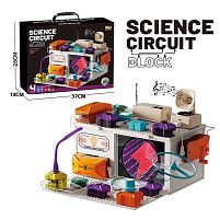 Електронний конструктор D 4012 39 елементів, 3 блоки живлення, підсвічування, запускач, на батарейках, експерименти, в коробці