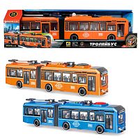 Тролейбус 26487 "Авто Експерт", ОЗВУЧУВАННЯ УКРАЇНСЬКОЮ МОВОЮ, 2 кольори, довжина 40 см, пісні, віршики, звук транспорту, правила дорожнього ру