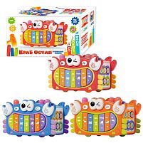 Розвивальна гра ТК 84101 "TK Group", 3 види, ОЗВУЧУВАННЯ УКРАЇНСЬКОЮ МОВОЮ, піаніно, риболовля, пісні, казки, стукалка, сортер, годинник, в кор