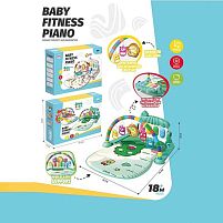 Килимок 1688-64 піаніно, мелодії, підсвічування, 4 брязкальця, в коробці
