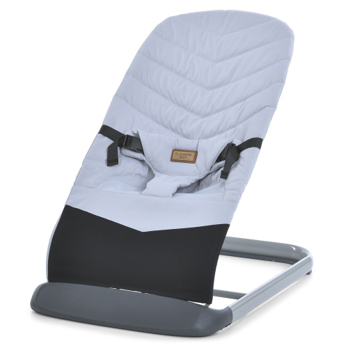 Крісло-шезлонг для немовлят (баунсер) El Camino ME 1178 IZZY Gray (з натурального льону, механізм гойдання: від рухів дитини)