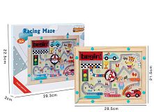 Дерев'яна магнітна гра C 73273 “Трек для перегонів”, стилус, в коробці