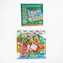 Дошка логічна C 68310 4 види, дерев’яна, пазли вкладиші, магнітна риболовля, шнурівка, в коробці, ВИДАЄТЬСЯ МІКС ВИДІВ