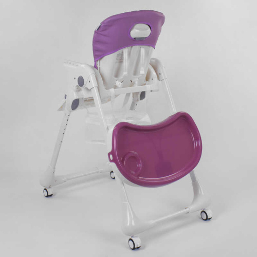 Стільчик для годування немовлят Toti W-62005 (м'який PU, м'який вкладиш, 4 колеса, знімний столик, в коробці) фото 2