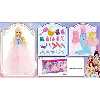 Лялька з аксесуарами 91061 E висота 30 см, діадеми, сережки, намиста, сумочка, сукні, туфлі, в коробці