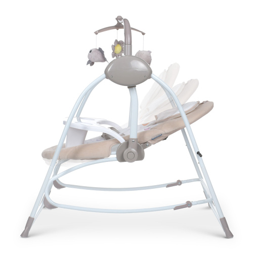 Крісло-гойдалка для немовлят з електро-заколисуванням El Camino ME 1076 EMMA Beige Stars (механізм гойдання: маятник) без столешні фото 6