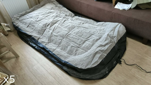 Надувне ліжко Intex 64132 (односпальне, 42*99*198 см., вбудований електронасос 220V) фото 5