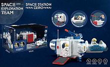 Космічний набір K 04 (12) "Космічна станція ZERO", світло, звук, 2 космонавти, у коробці