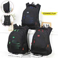 Рюкзак C 72797 3 види, 35х17х44 см, ортопедична спинка, 3 відділення, 2 бокові й 1 передня кишені, регульовані ремінці, в пакеті, ВИДАЄТЬСЯ МІКС