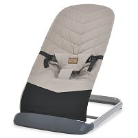 Крісло-шезлонг для немовлят (баунсер) El Camino ME 1178 IZZY Taupe Beige (з натурального льону, механізм гойдання: від рухів дитини)