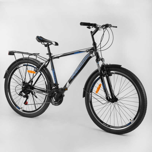 Велосипед Спортивний CORSO «Phantom» 26" дюймів 25664 (1) рама металева, SunRun 21 швидкість, крила, багажник, зібраний на 75% фото 3