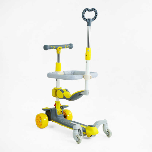 Самокат-беговел триколісний Skyper J-06118 (колеса: Ø4,92"/PU, рама: алюміній/складна, сидіння, захісний бампер, батьківська ручка, до 25 кг) фото 3