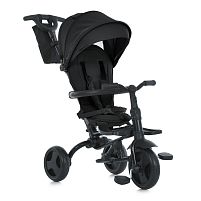 Велосипед дитячий триколісний Turbotrike MT 1055 Black (колеса: переднє 10"/EVA, заднєє: 8"/EVA, рама: метал, батьк. ручка, нахил спинки, до 30 кг)