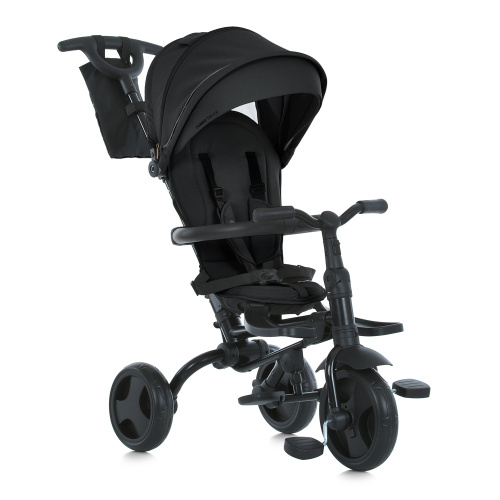 Велосипед дитячий триколісний Turbotrike MT 1055 Black (колеса: переднє Ø10"/задні: Ø8"/EVA, рама: метал, батьківська ручка, до 30 кг)