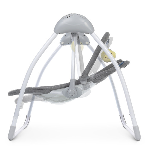 Крісло-гойдалка для немовлят з електро-заколисуванням  El Camino ME 1047L AIRY Gray Palm (механізм гойдання: маятник) фото 6