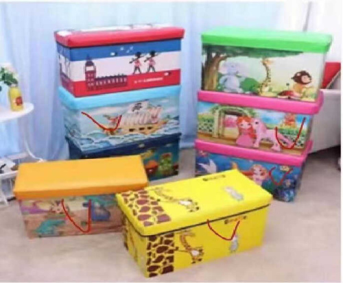 Короб-органайзер C 68852 31х49х30 см, складний, в пакеті, ВИДАЄТЬСЯ МІКС ВИДІВ