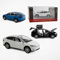 Машина RS-66012 "Авто Експерт", 3 кольори, металопластик, масштаб 1:22, світло, звук, інерція, відчиняються двері, багажник та капот, в коробці