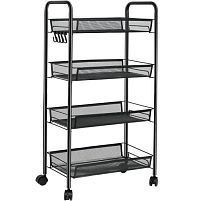 Етажерка на колесах 4яр 83*25*44см Stenson M50288-4BL