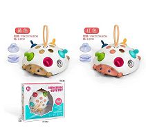 Логічний їжачок 4212 2 кольори, прорізувачі, брязкальце, спінер, пальчикові ігри, присоски, в коробці