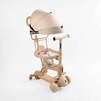 Самокат-беговел триколісний Skyper LF-03692 (колеса: Ø4,92"/PU, рама пластик/складна, сидіння, навіс, захісний бампер, батьківська ручка, до 45 кг)