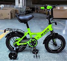 Велосипед дитячий двоколісний Corso MX-12422 «Maxis» (колеса Ø12"/гума, рама: сталь, допоміжні колеса, гальмо ручне, від 3 років)