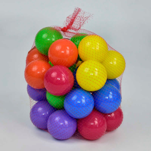 Набір м'ячів для дитячих ігрових центрів M-Toys 09122 (Ø 6 см., 30 шт. в сітці)