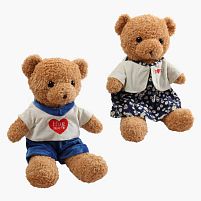 М`яка іграшка M 18524 2 види, “Ведмедик”, розмір - 30х15х44 см, знімний одяг
